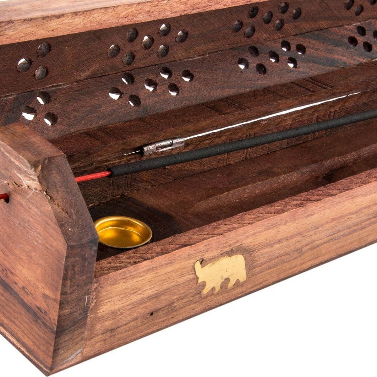 Quemador de esencias DKD Home Decor Madera Bambú Mandala Natural 26 x 8 x 8 cm Incienso (6 Unidades) 2 S3014219_1