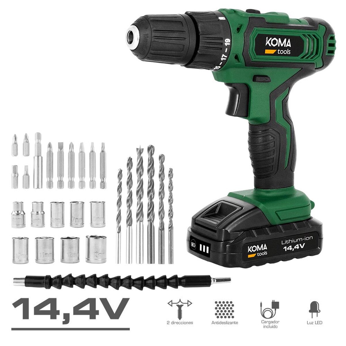 Set de taladro y accesorios Koma Tools 22 Nm 1 S7925619_0