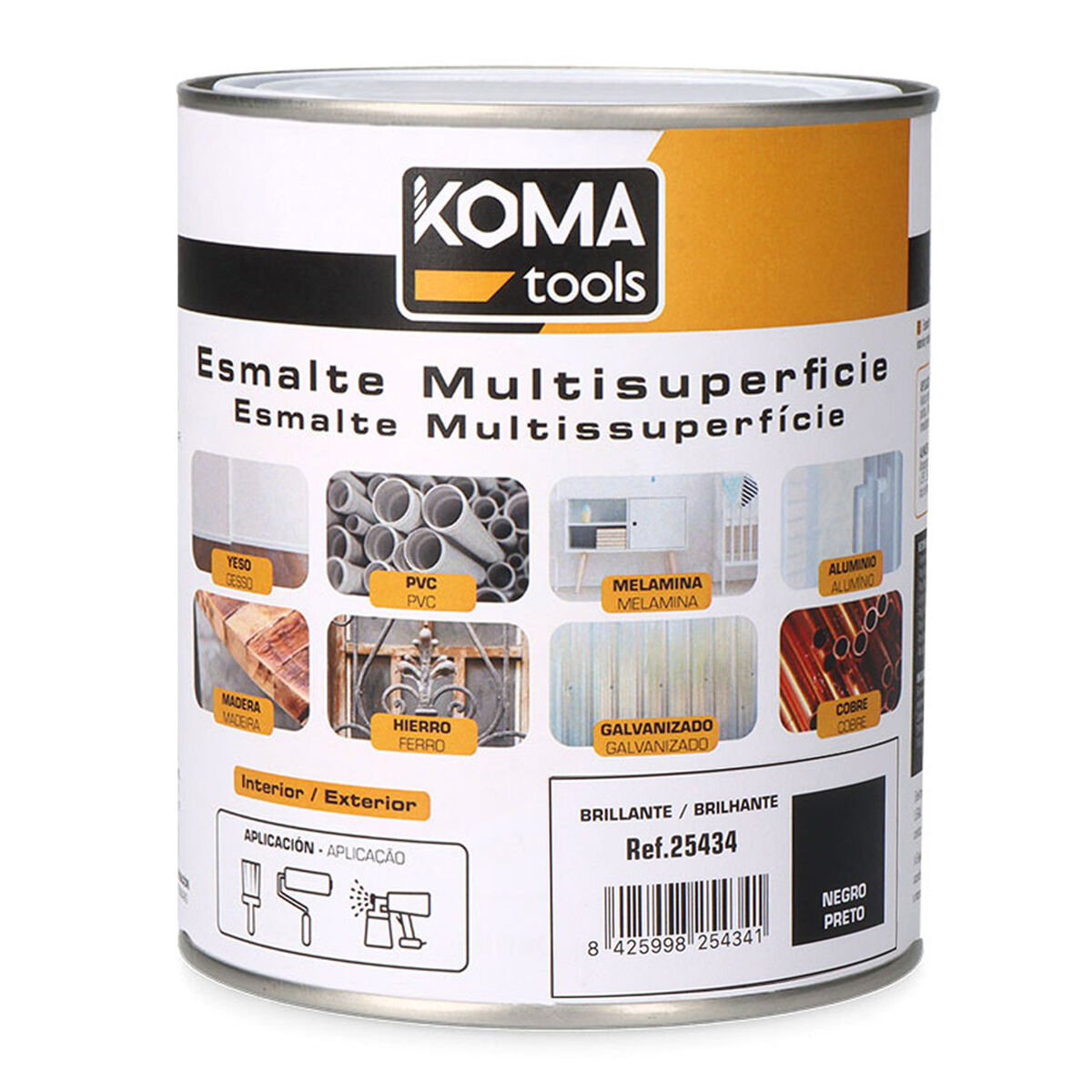 Esmalte acrílico Koma Tools Negro 750 ml Brillo 1 S7922783_0