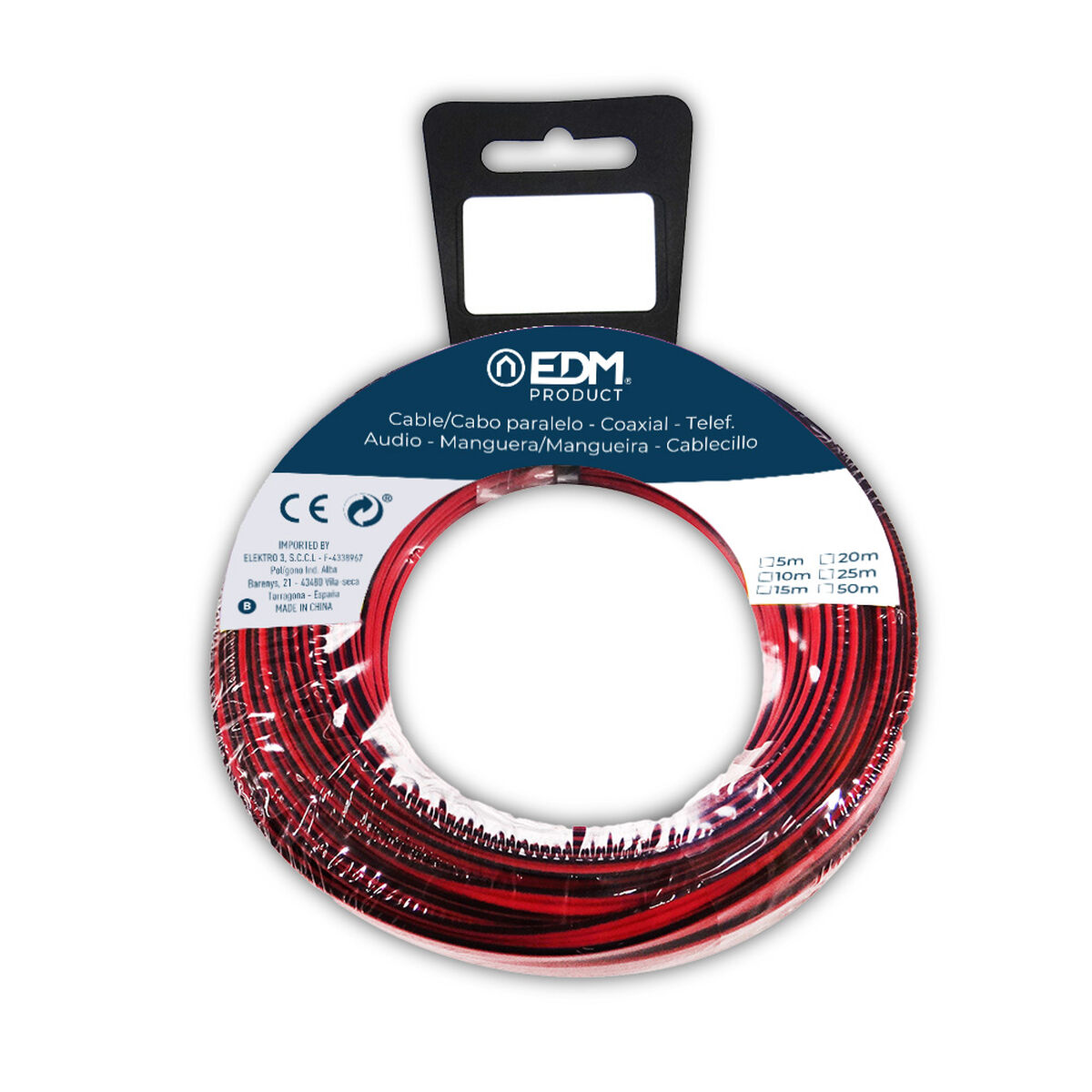 Cable de audio EDM 28040 Negro Rojo Rojo/Negro 2 x 0,75 mm 10 m 2 S7915142_1