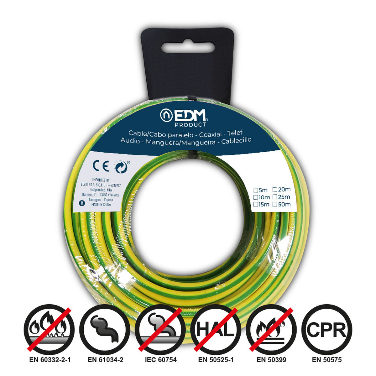 Cable EDM 28488 Bicolor 4 mm 4 x 1,5 mm 10 m 2 S7915332_1