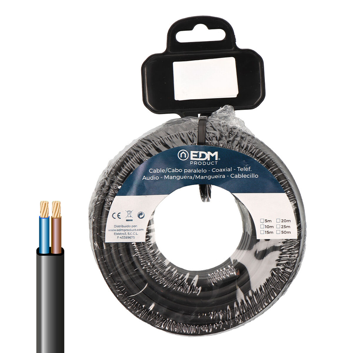 Cable EDM 28514 Negro 25 m Plano 1 S7923689_0