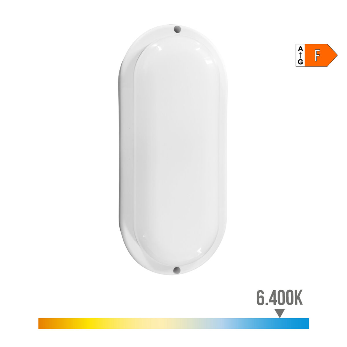 Aplique de Pared EDM 32449 Blanco Plástico F 18 W 120 W 1820 Lm Sensor de Movimiento Sensor de luz Ovalado (6400 K) 2 S7922911_1