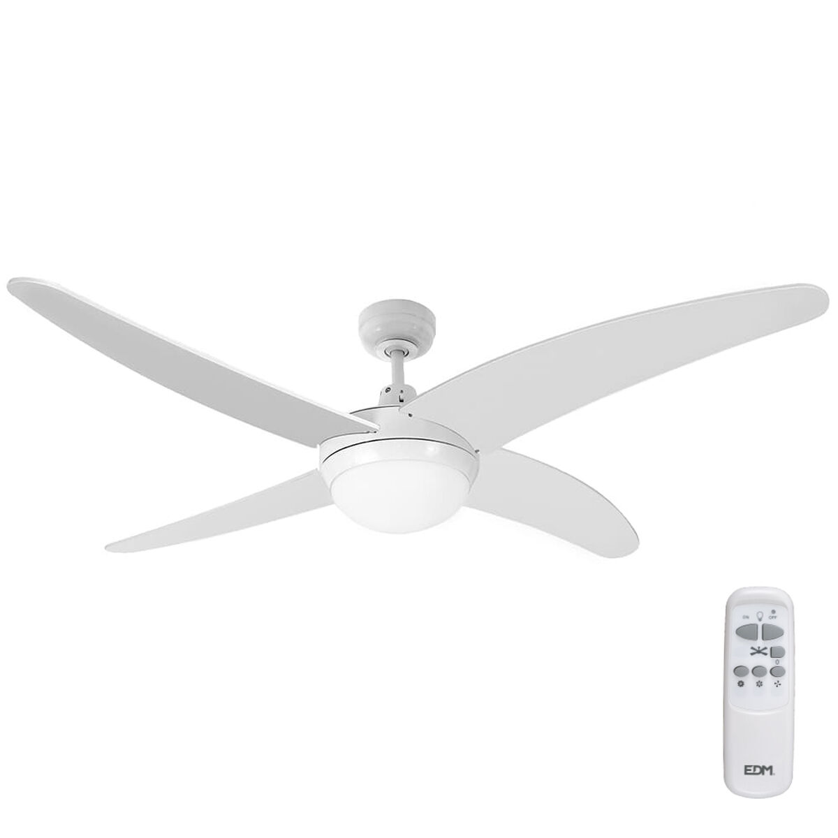 Ventilador de Techo con Luz EDM 33806 Caspio Blanco 60 W 1 S7900602_0