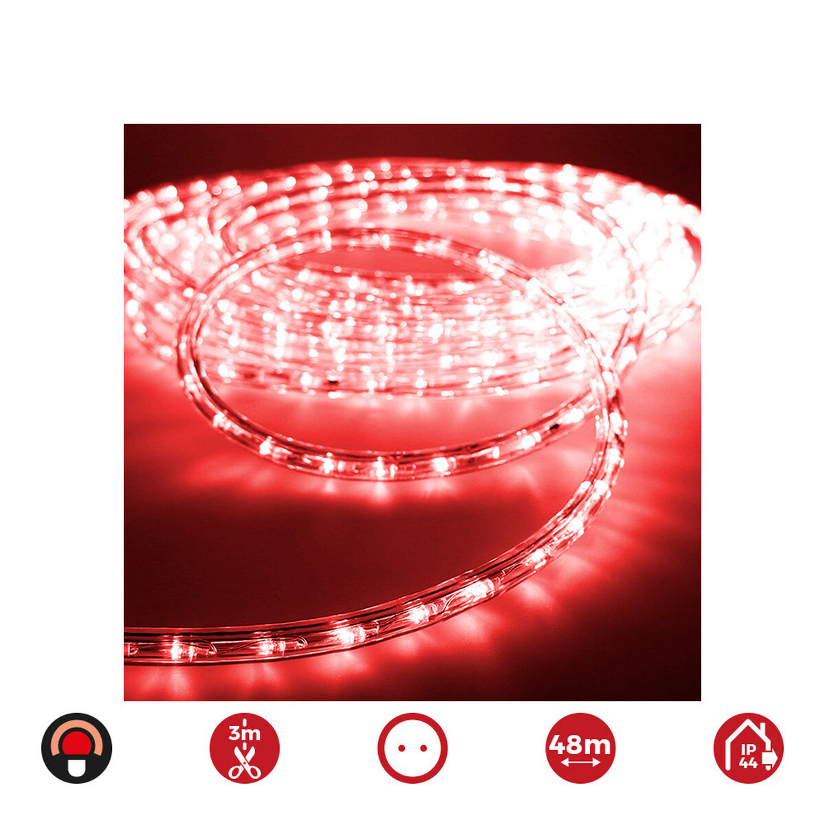 Manguera LED EDM 72706 flexiLED Rojo 2 vías 2 S7925308_1