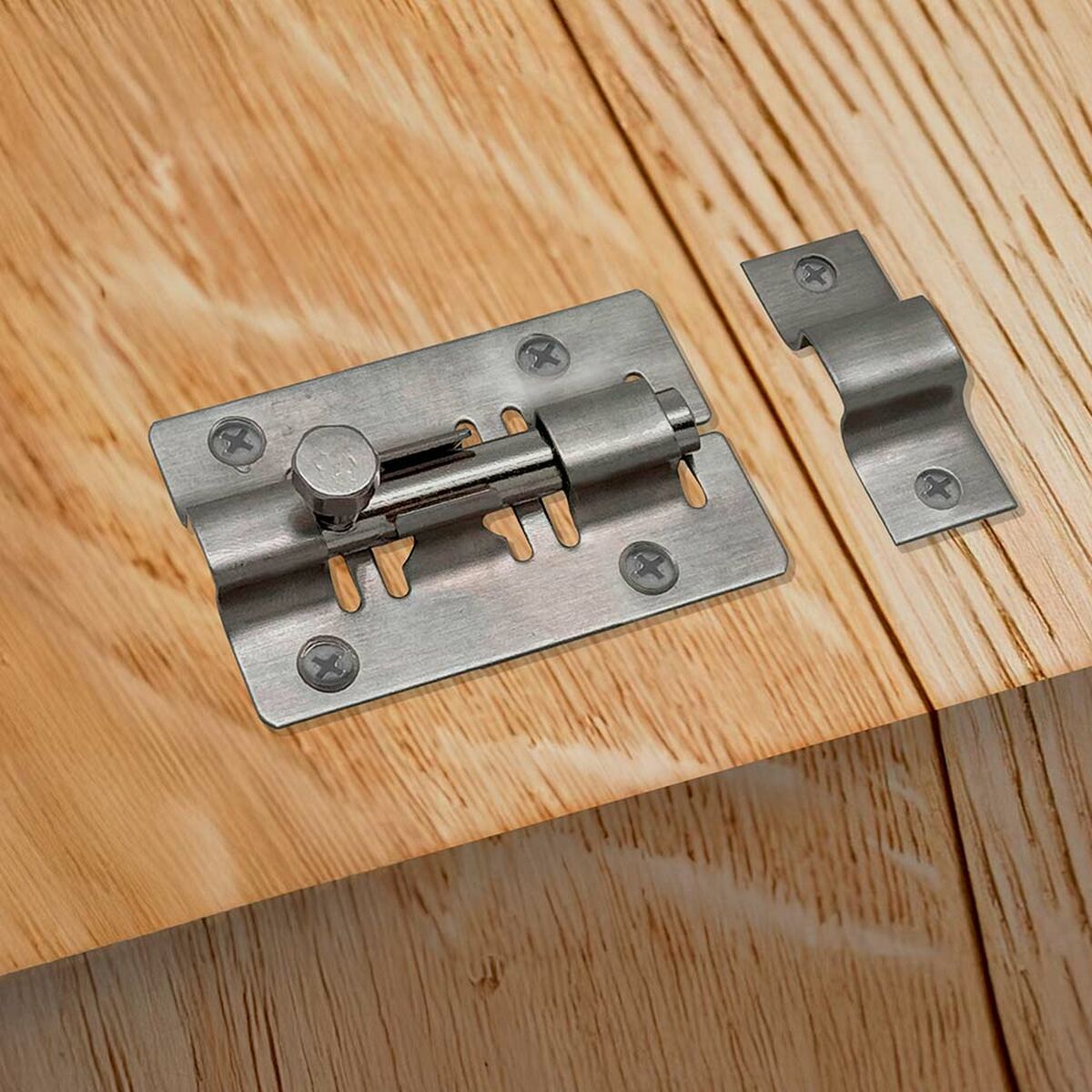 Pestillo de puerta EDM 86077 ps15 Acero Inoxidable 100 mm 3 S7927247_2