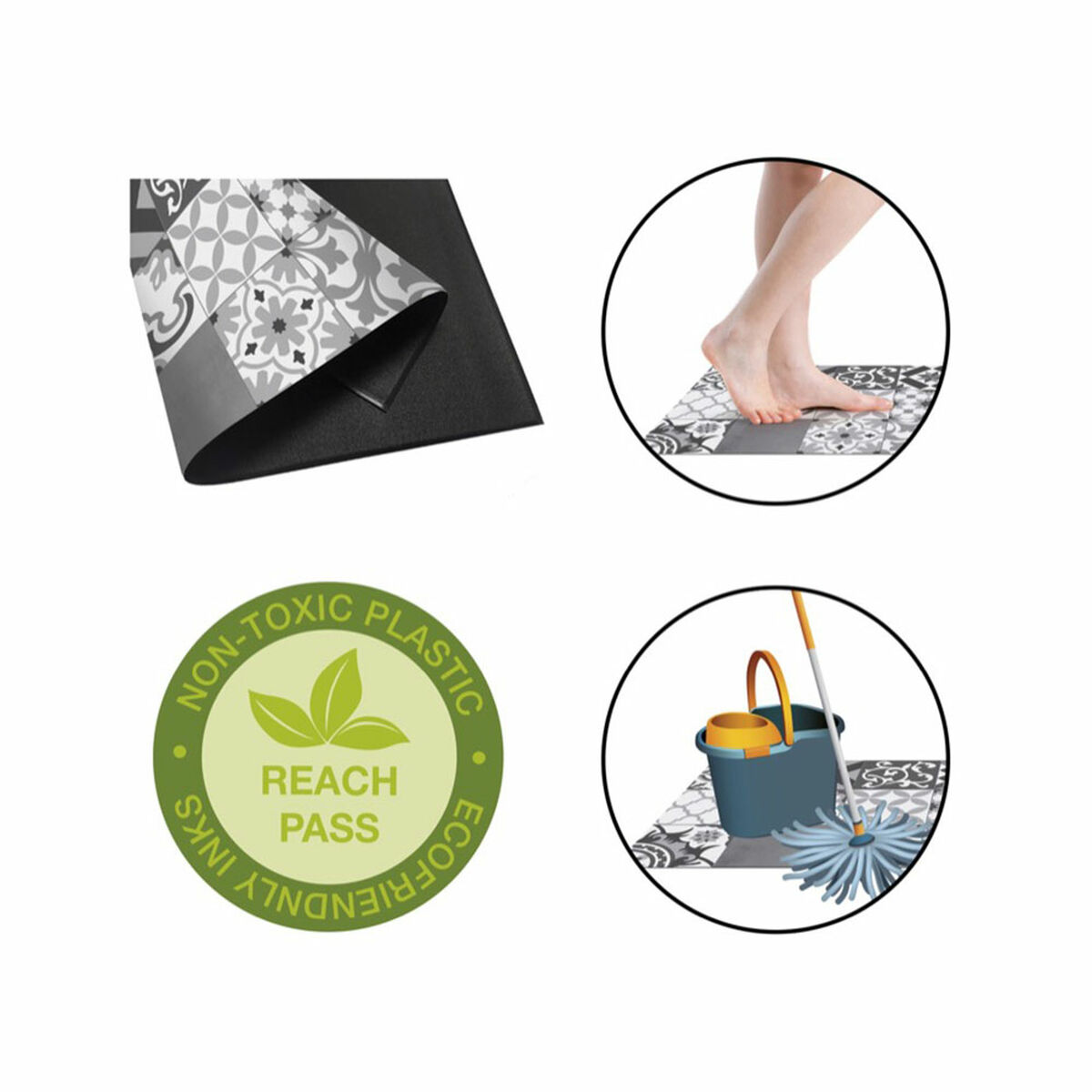 Alfombra vinílica Stor Planet jarapa Vinilo Espuma Estampado 45 x 75 cm 3 S7925470_2