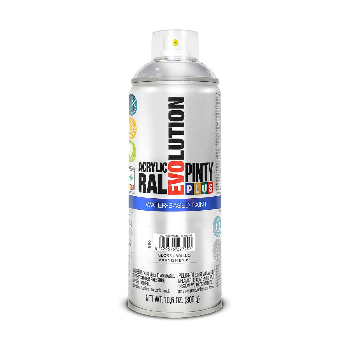 Barniz en Spray Pintyplus Evolution B199 Base de agua 400 ml Incoloro 1 S7910645_0
