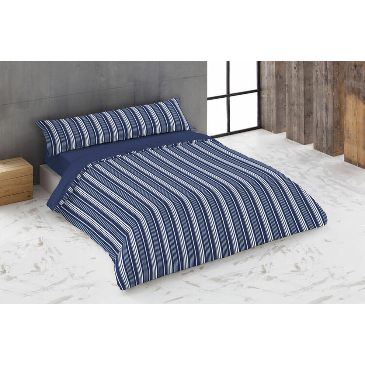 Juego de funda nórdica Hosteline KING Azul Cama de 180 260 x 240 cm 4 Piezas 1 D2100064_0