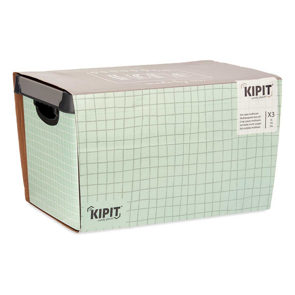 Set de Cajas Organizadoras Apilables Kipit Home Plástico Estampado 2 S3611191_1