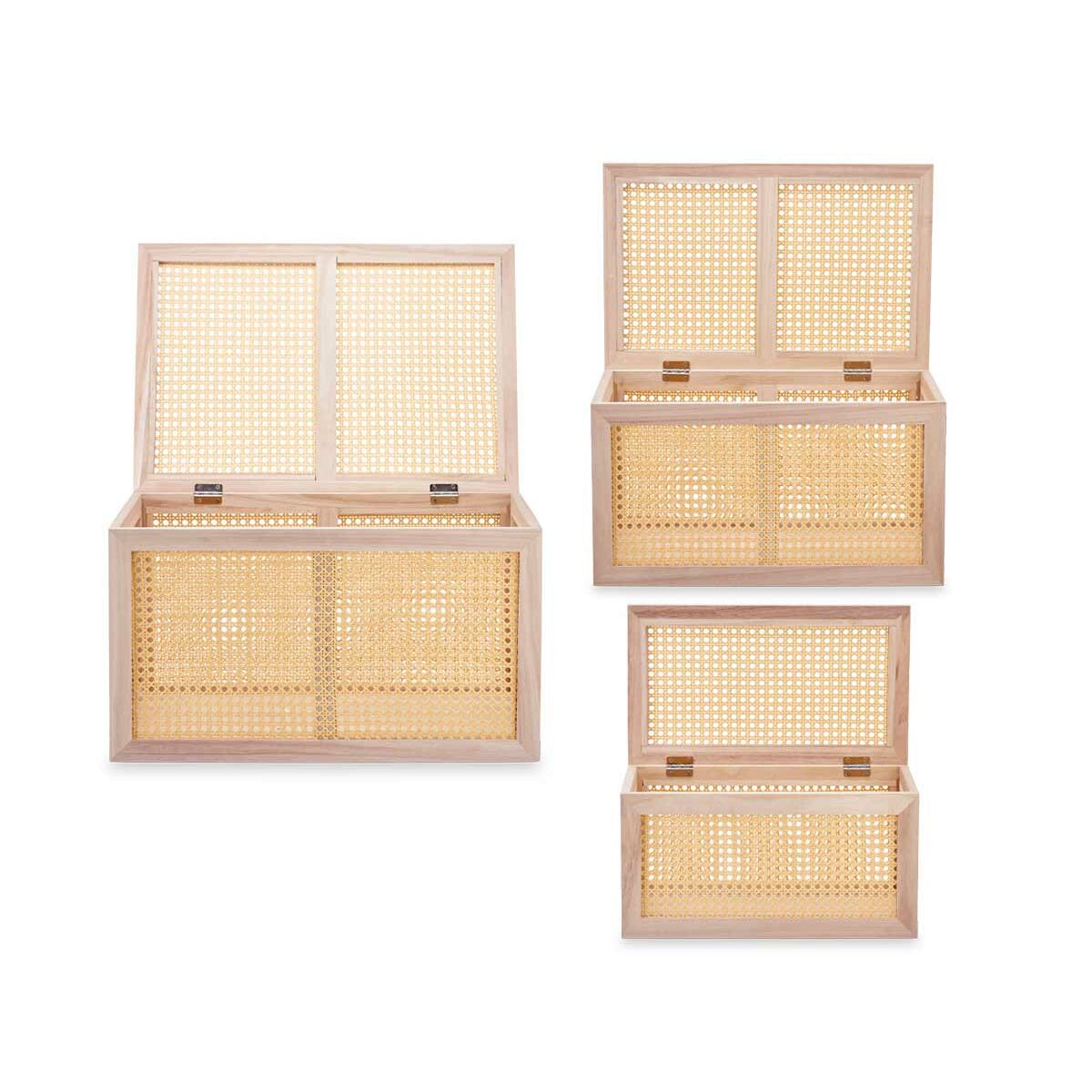 Juego de Baúles Gift Decor Natural Madera de Paulonia 43 x 25 x 23 cm 50 x 32 x 28 cm 57 x 33 x 39 cm 3 Piezas 3 S3632319_2