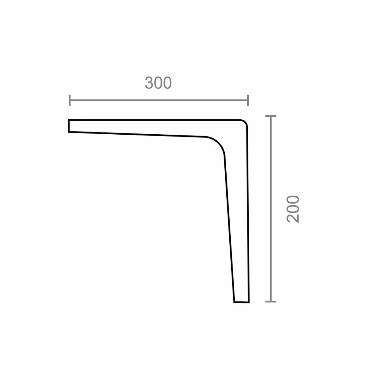 Escuadra de ángulo Micel plm07 Gris Aluminio 30 x 20 cm 2 S7928149_1