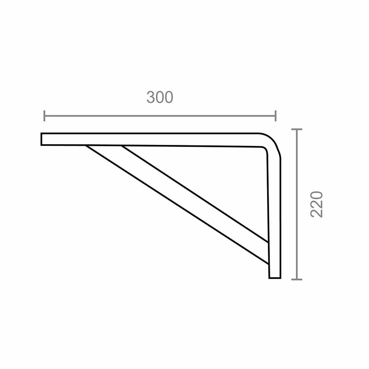 Escuadra de ángulo Micel plm04 Blanco 30 x 22 cm 2 S7928131_1