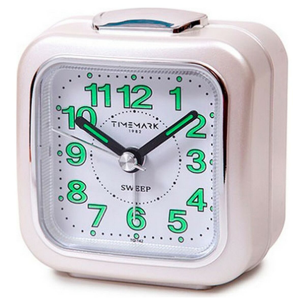 Reloj-Despertador Analógico Timemark Blanco Silencioso con sonido Modo noche (7.5 x 8 x 4.5 cm) 1 S6502799_0