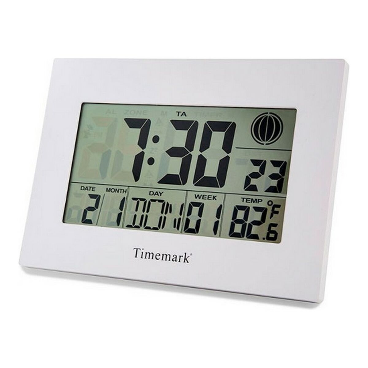 Reloj de Pared con Termómetro Timemark Blanco (24 x 17 x 2 cm) 1 S6502866_0