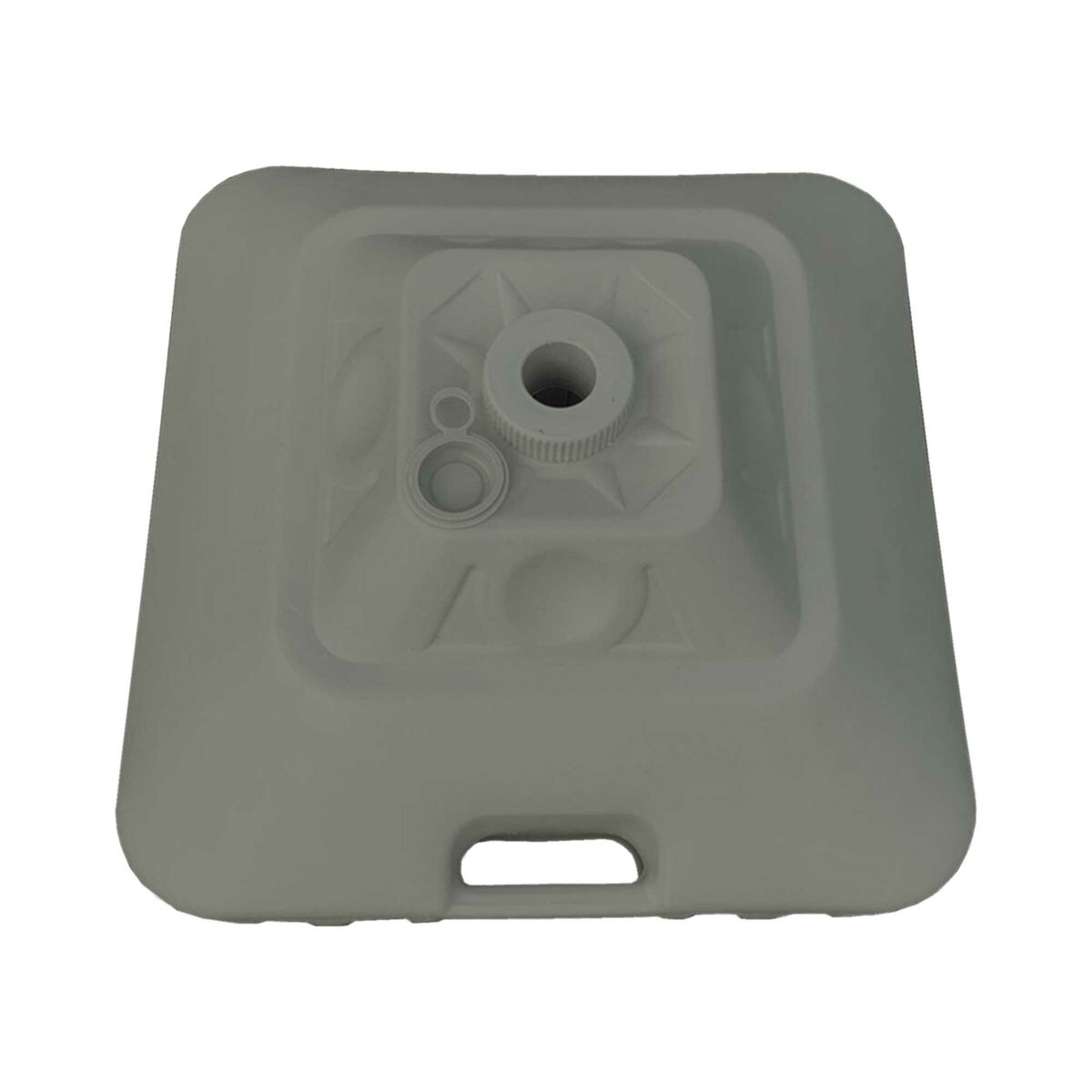 Marbueno Base Sombrilla Cuadrada Plástico 45x45x27 cm 30L Blanco Jardin, Piscina y Terraza 10498 1 D1400833_0