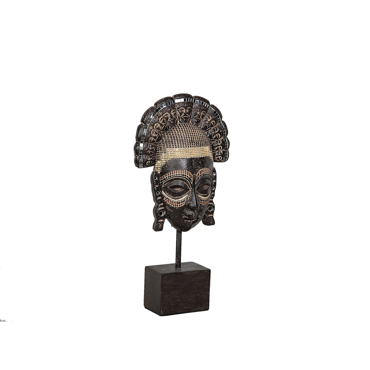 Figura Decorativa Romimex Dorado Africana 20 x 39 x 10 cm 1 D1618145_0
