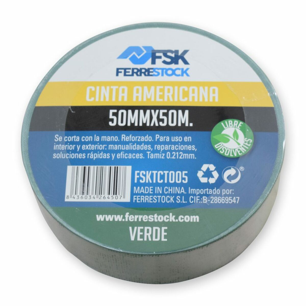 Cinta americana Ferrestock Verde 50 mm x 50 m 6 S6504512_5