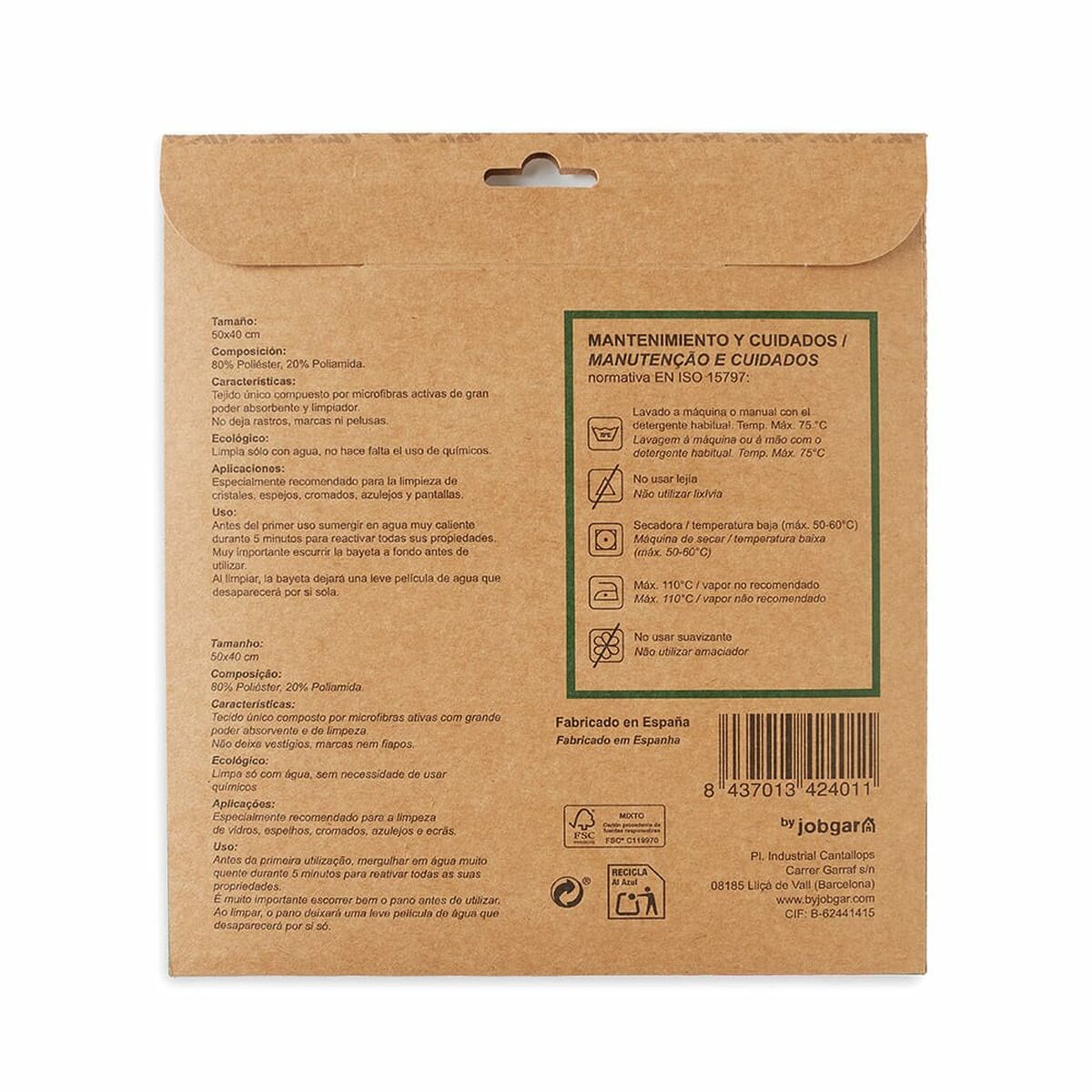 Bayeta Verde Microfibras 50 x 40 cm 4 S7925591_3