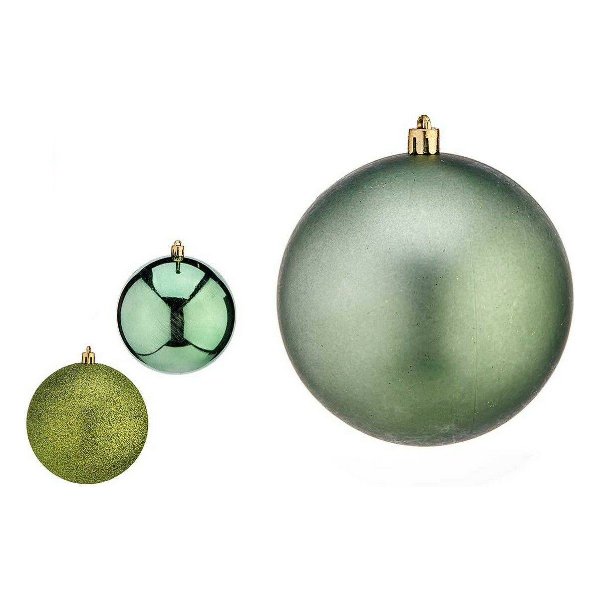 Bolas de Navidad Krist+ Verde Plástico Ø 10 cm 6 Unidades 1 S3612699_0