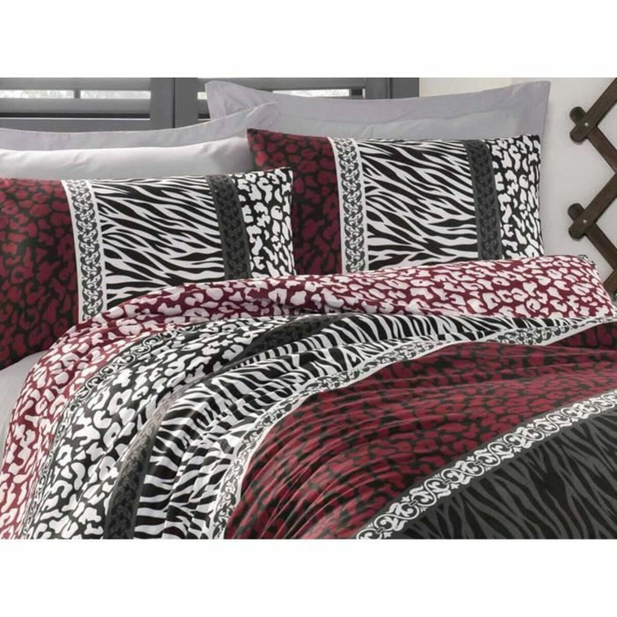 Juego de funda nórdica Rojo Cama de 200 3 Piezas 5 S71020715_4