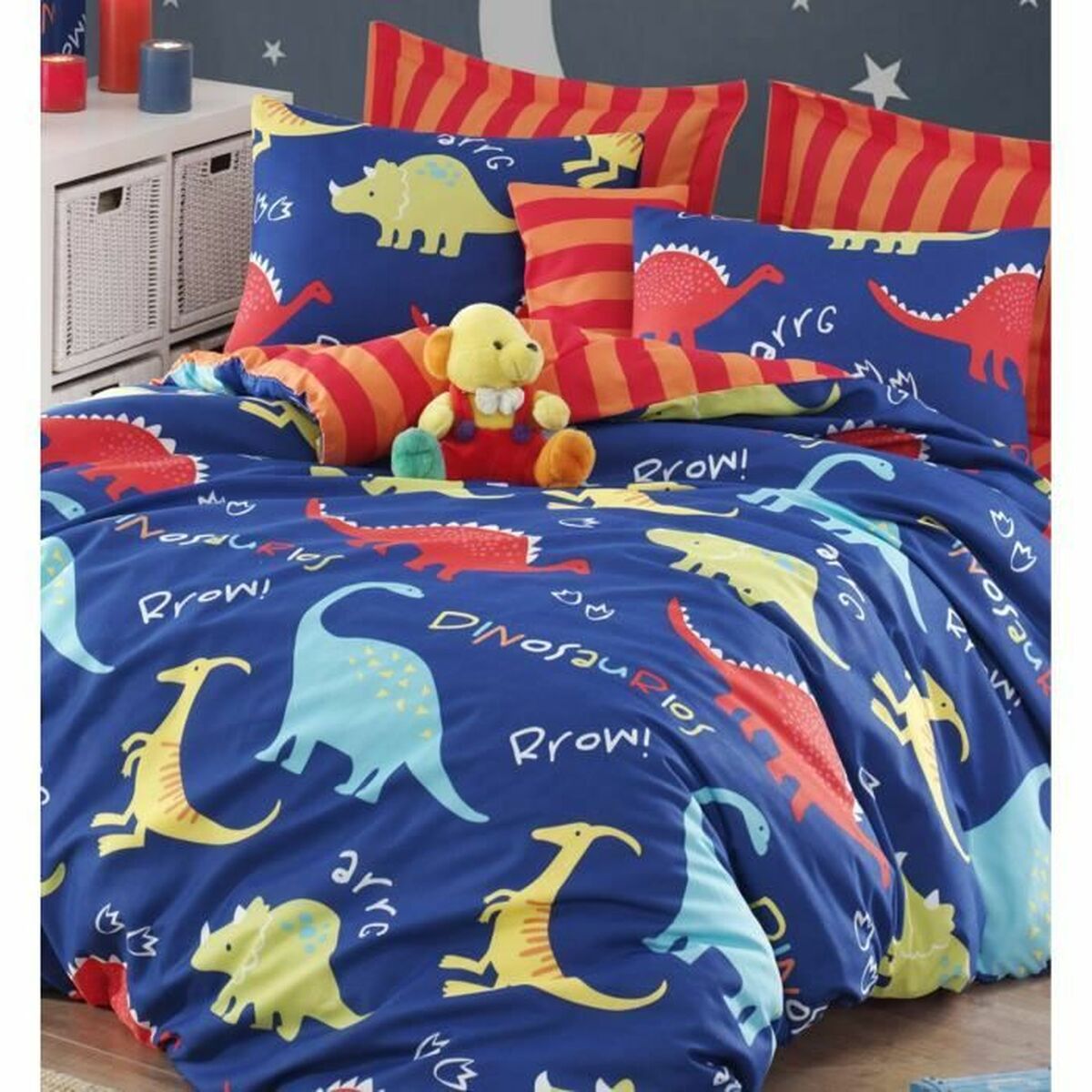 Juego de funda nórdica Azul Cama de 200 3 Piezas 4 S71020716_3