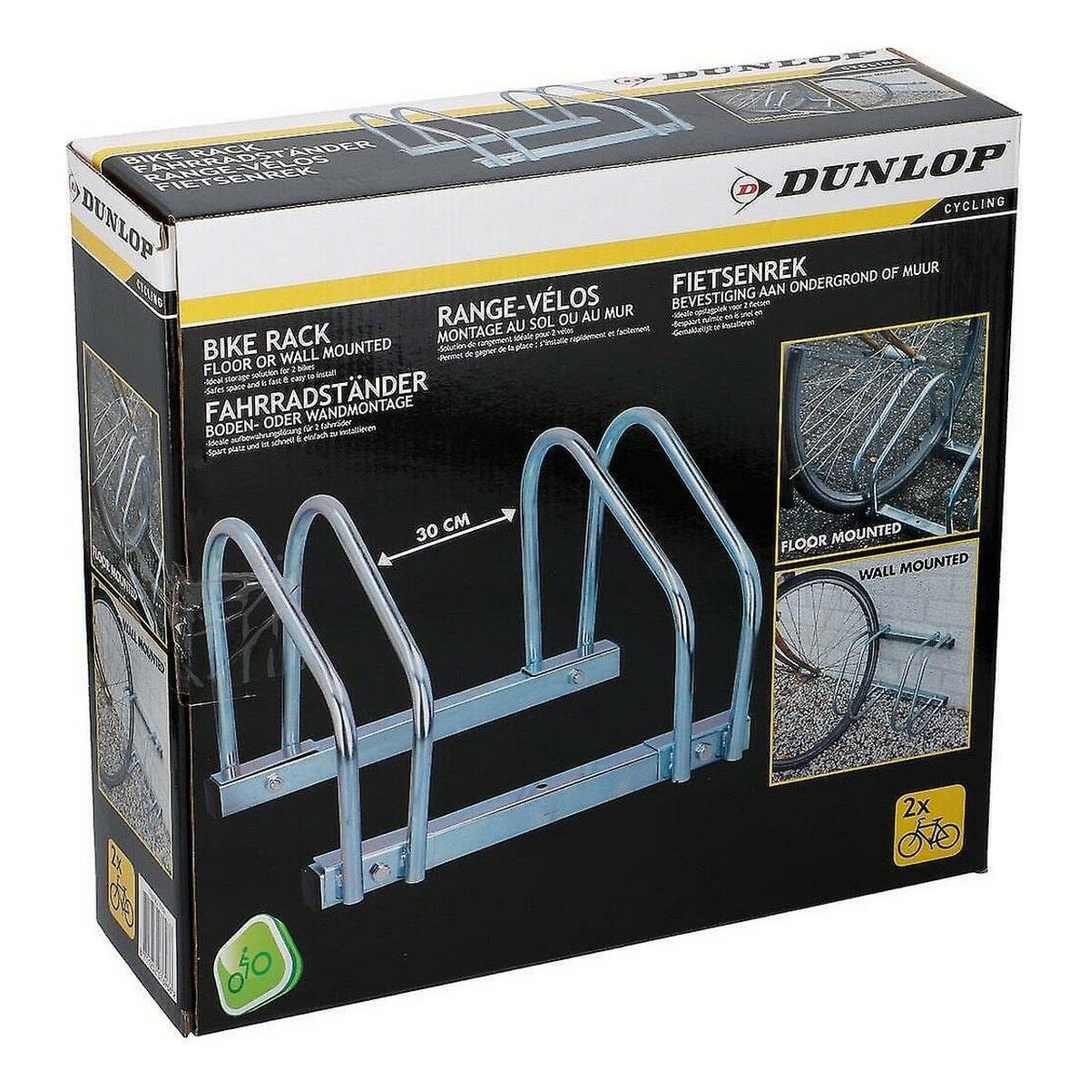 Soporte de bicicleta Dunlop Suelo 2 plazas 27 x 40 x 32,5 cm Acero 2 S7900513_1