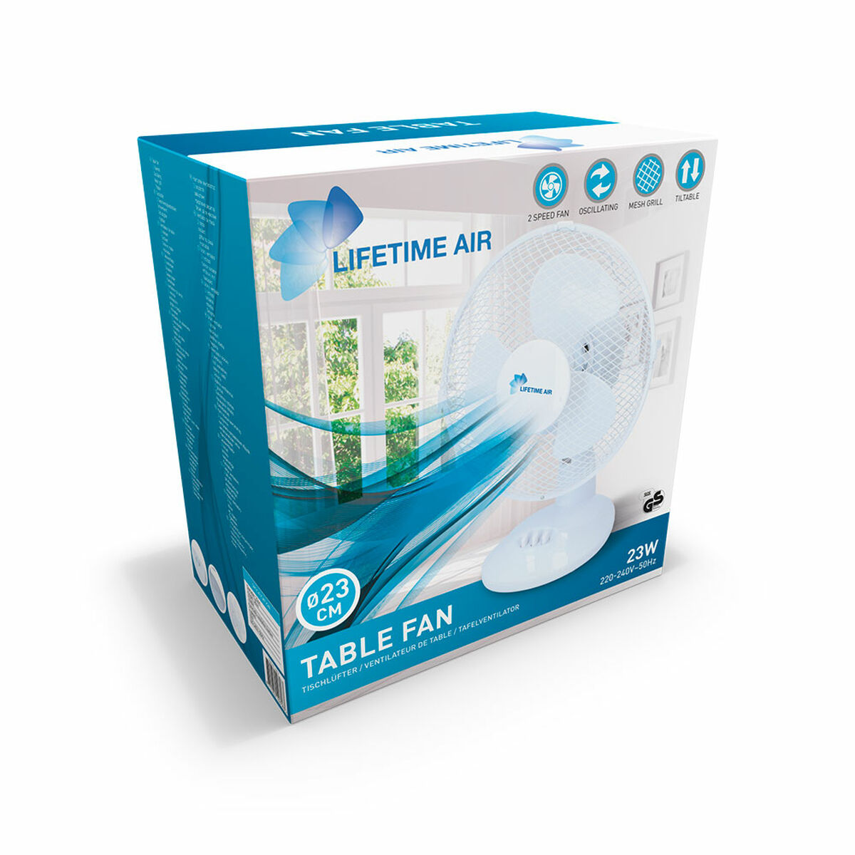 Ventilador de Sobremesa Lifetime Blanco 22 W 27 x 21 x 35,2 cm 5 S7929273_4