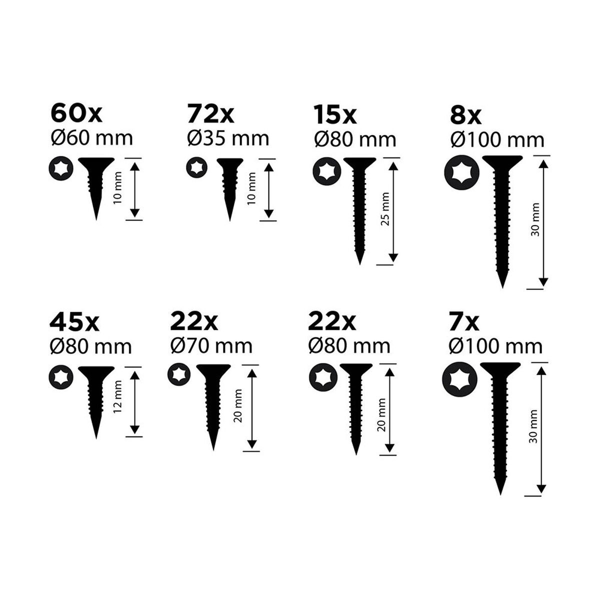 Kit de tornillos Black & Decker Torx 265 Piezas 2 S7923118_1