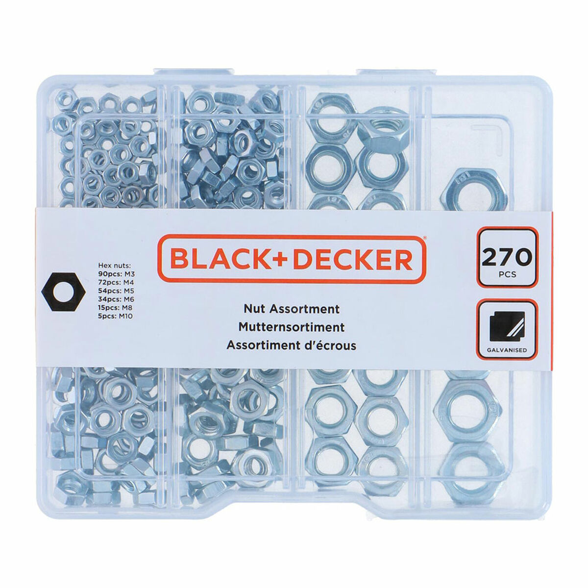 Set Tuercas Black & Decker 270 Piezas 1 S7923085_0