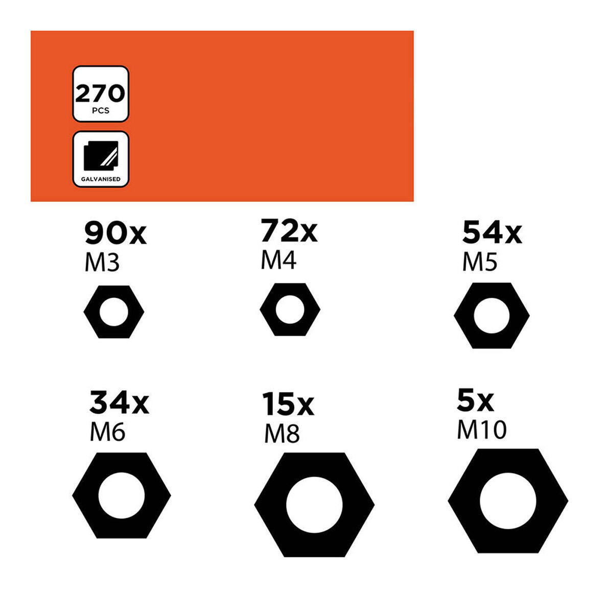 Set Tuercas Black & Decker 270 Piezas 3 S7923085_2