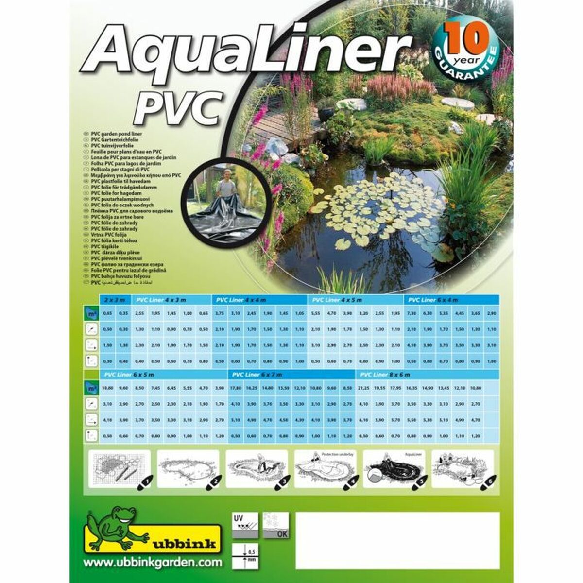 Revestimiento para Estanque Ubbink AquaLiner PVC 0,5 mm 4 x 5 m 7 S7104184_6