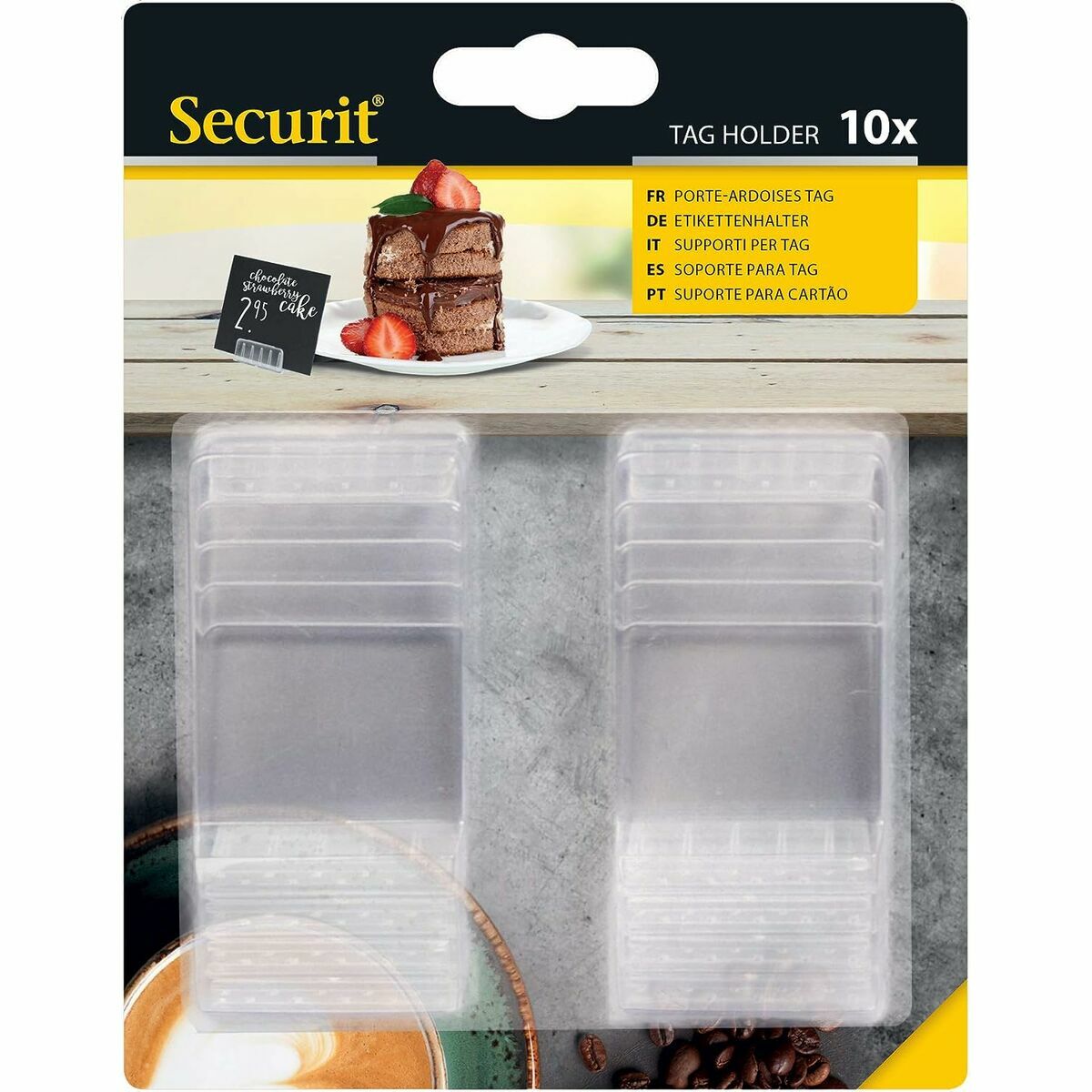 Soporte Securit Cartel Transparente Set 1 x 4 cm 10 Unidades 4 S2229027_3