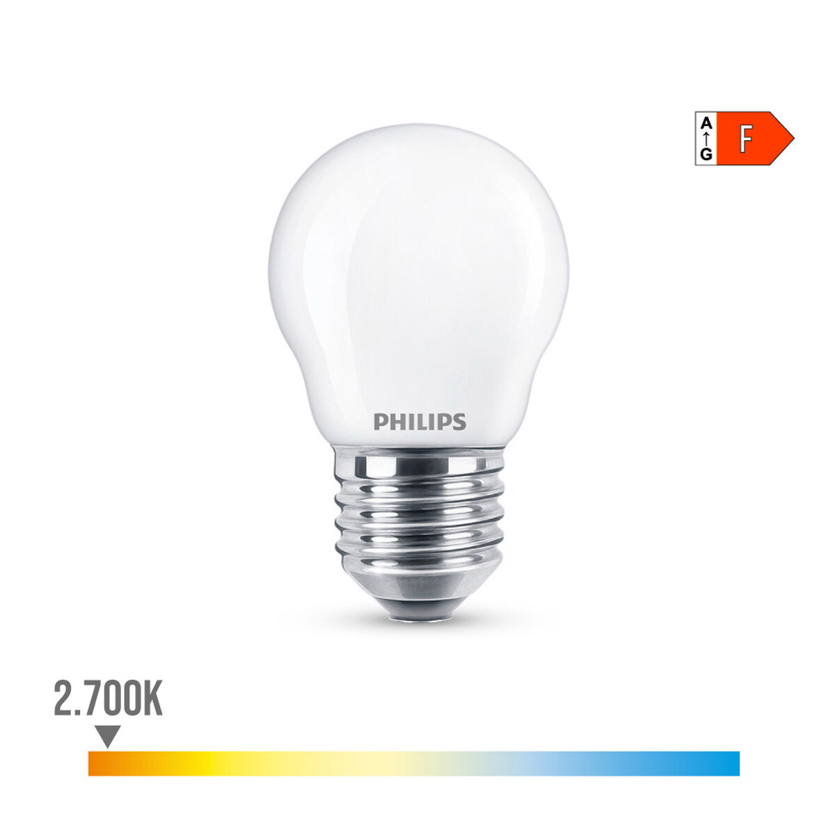 Bombilla LED Philips F 40 W 4,3 W E27 470 lm 4,5 x 8,2 cm (2700 K) 3 S7907778_2