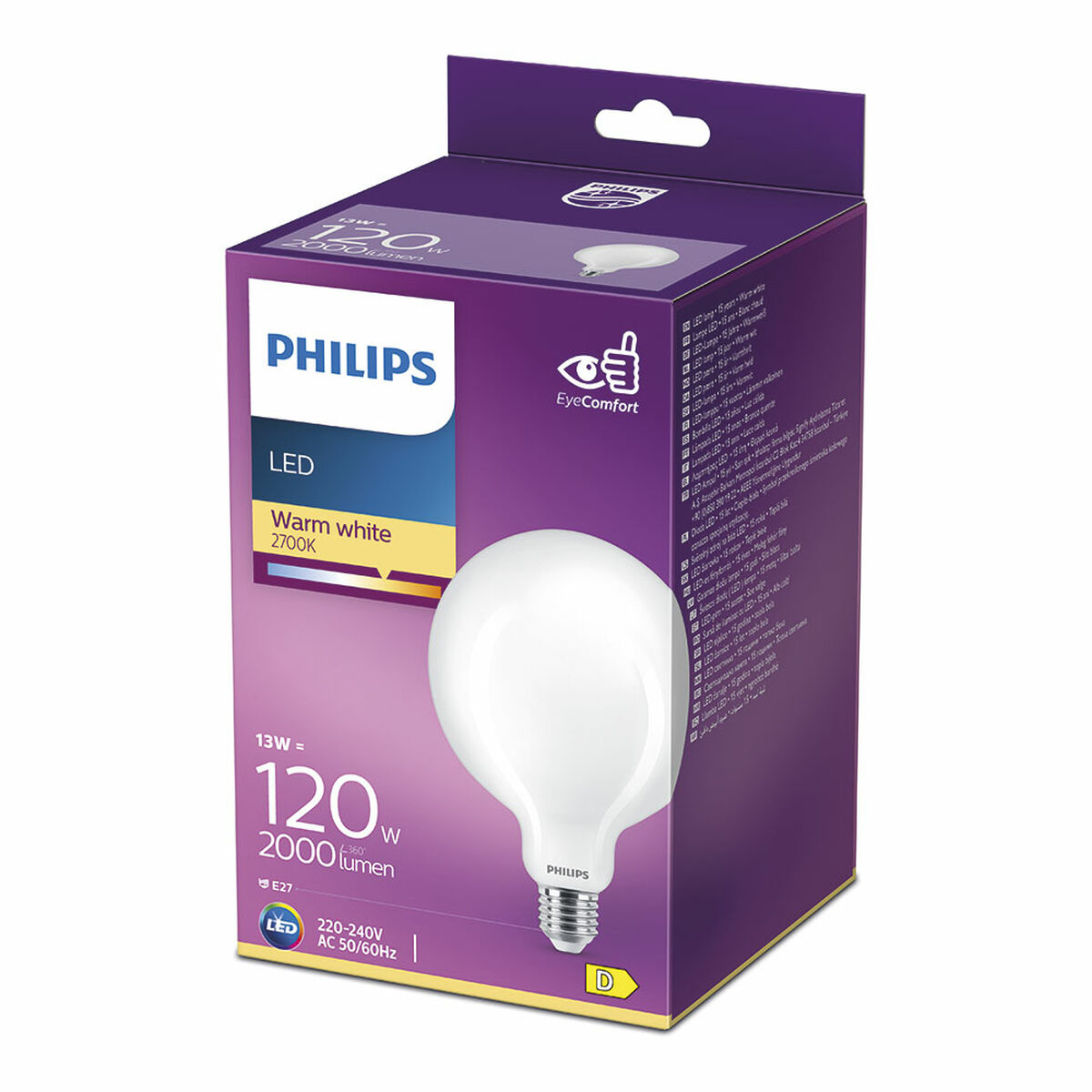 Bombilla LED Philips Blanco D 13 W E27 2000 Lm 12,4 x 17,7 cm (2700 K) 3 S7912670_2