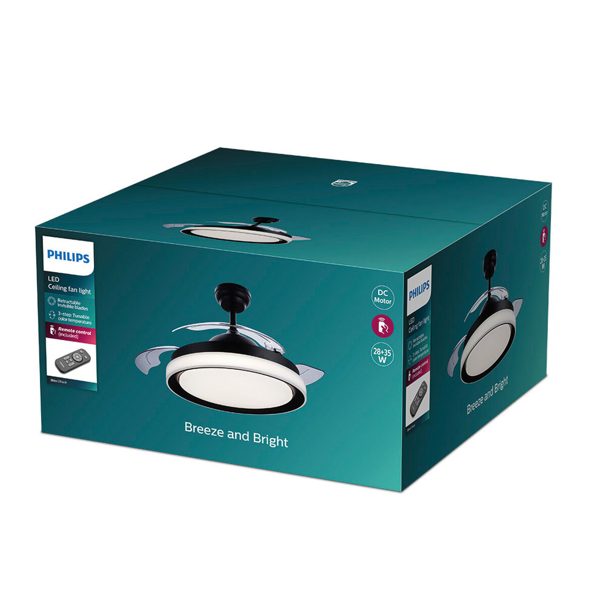 Ventilador de Techo con Luz Philips Atlas Negro 35 W 28 W 4500 Lm (2700 K) 7 S7911260_6