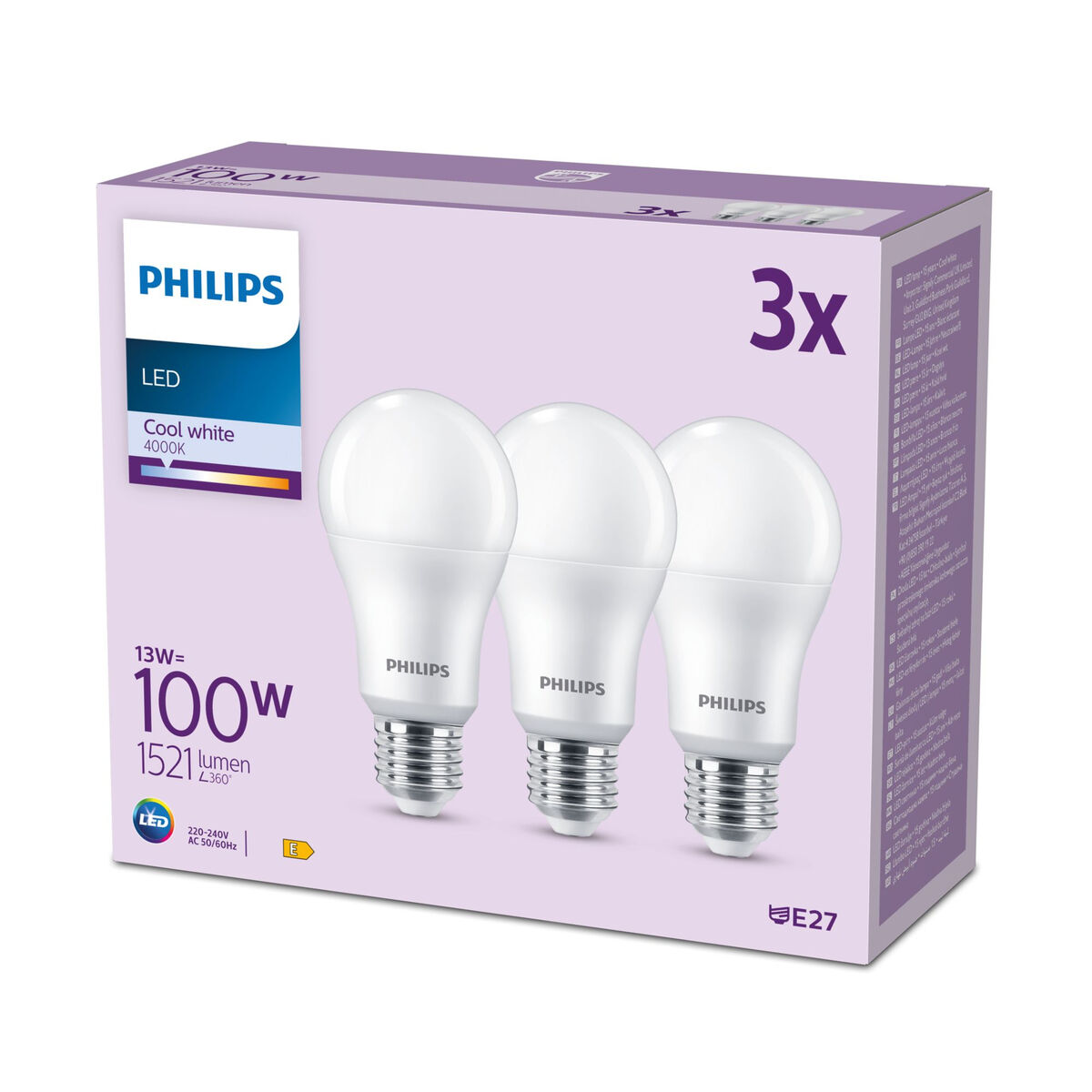 Bombilla LED Philips A67 Blanco E 100 W E27 3 Unidades (4000 K) 4 S71013125_3