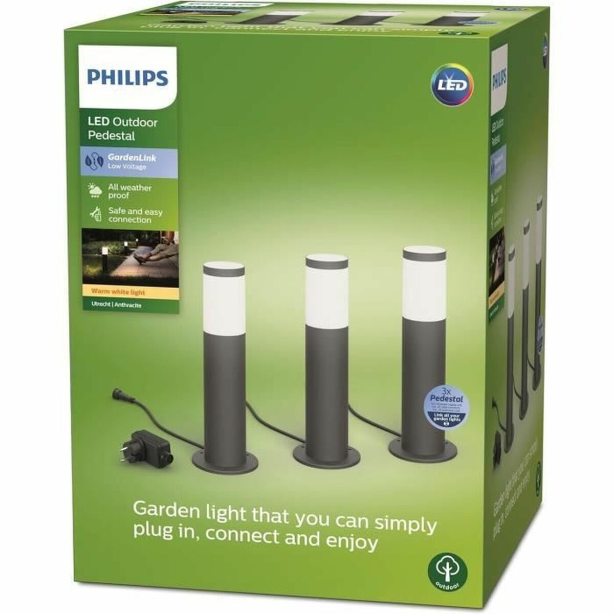 Lámpara Philips Gris 220-240 V Blanco Cálido 600 lm 3 S7198433_2