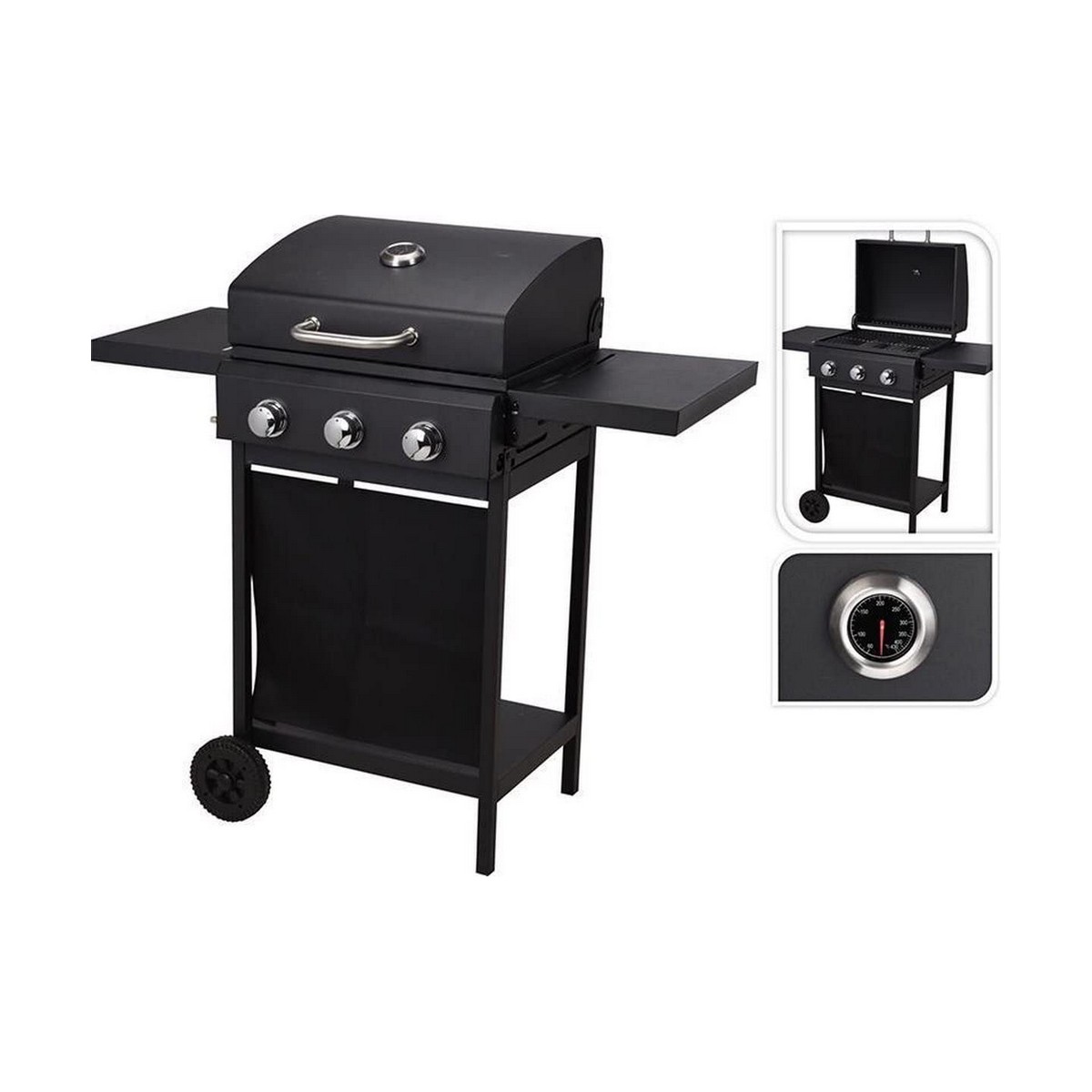 Barbacoa de Gas Vaggan 139 x 56,5 x 106 cm Negro 4 S7902953_3