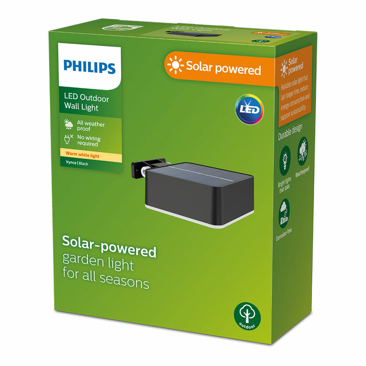 Aplique de Pared Philips 1,5 W 200 Lm Solar Cuadrado (2700 K) 4 S7924018_3