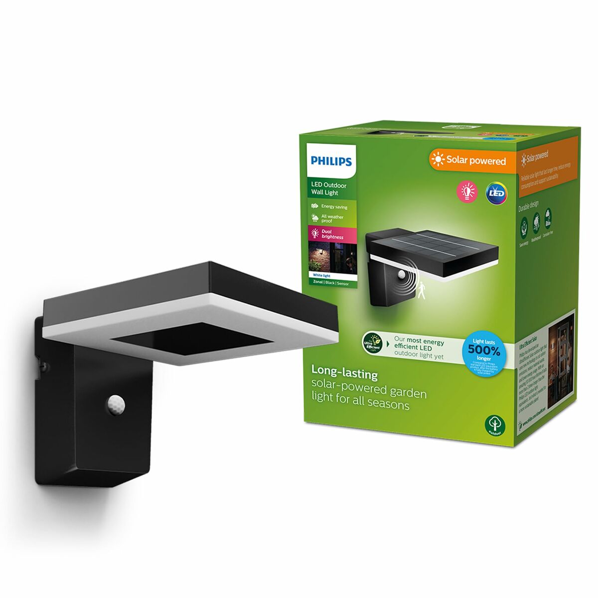 Aplique de Pared Philips 1,3 W 250 Lm Solar Cuadrado (3000 K) 5 S7924020_4
