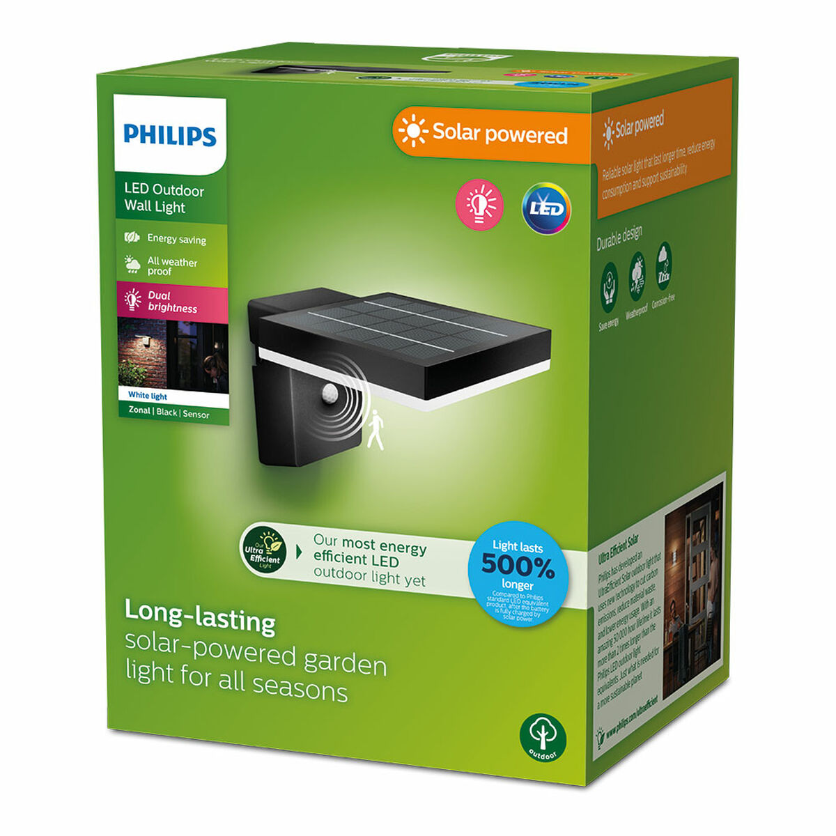 Aplique de Pared Philips 1,3 W 250 Lm Solar Cuadrado (3000 K) 4 S7924020_3