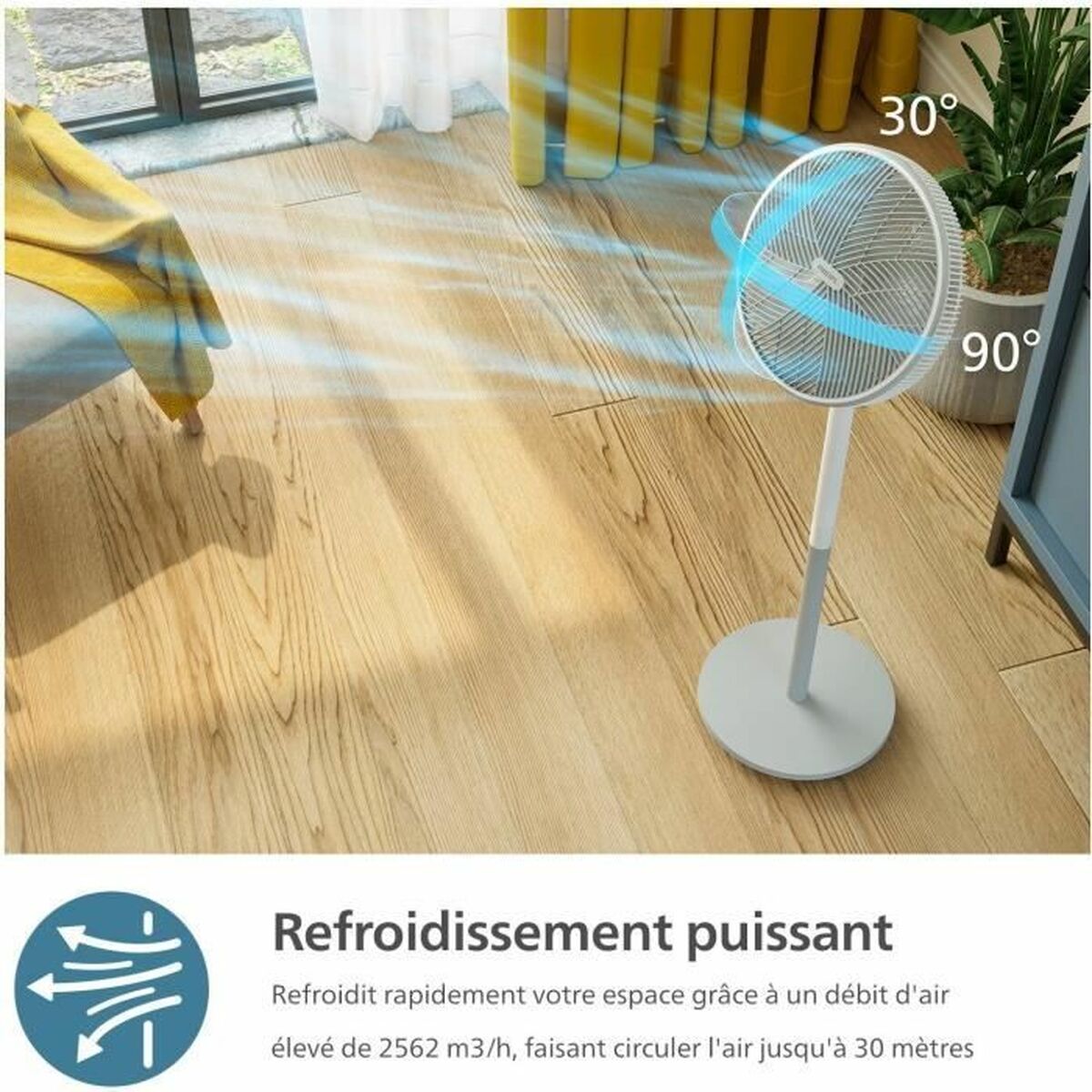 Ventilador de Pie Philips CX2550/00 Blanco 50 W 3 S71019100_2