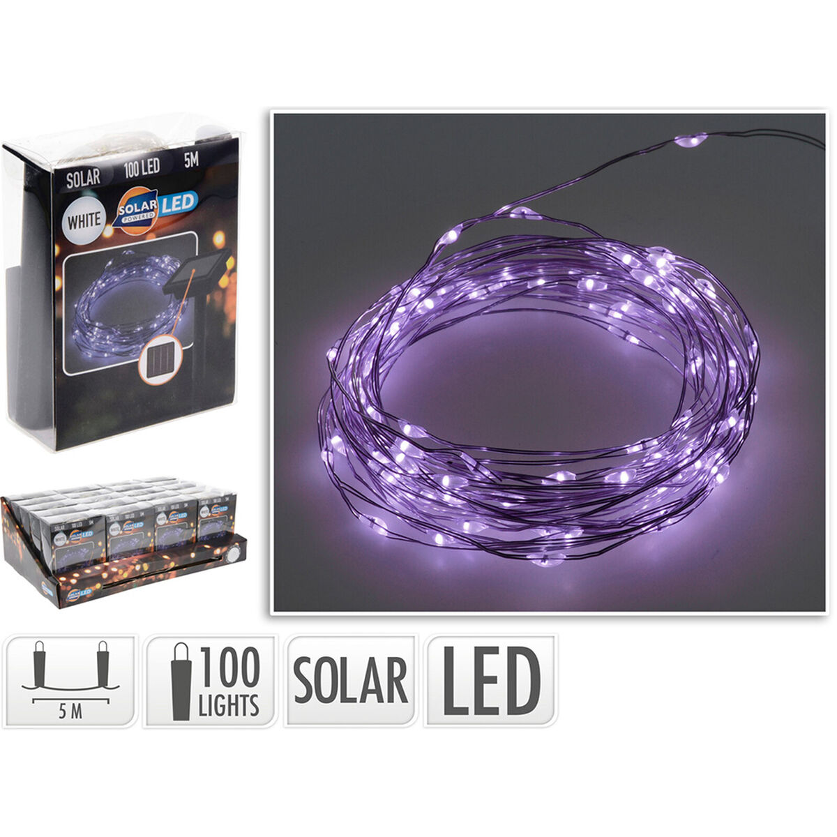 Guirnalda de Luces LED Lifetime Violeta 7 m 2 m Solar 3 S7924472_2