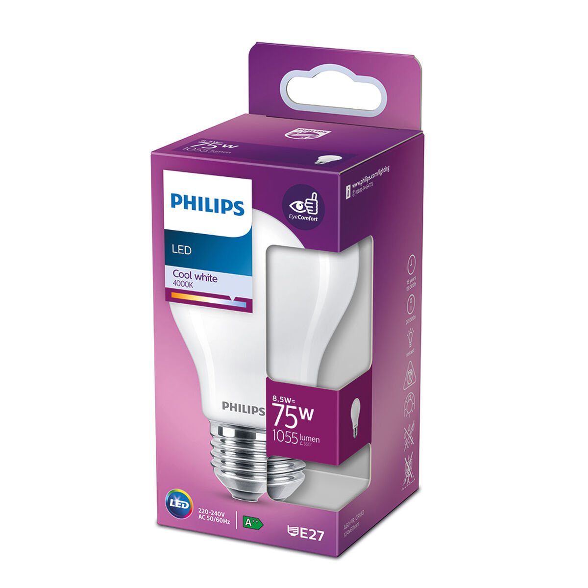 Bombilla LED Philips Standard E 8,5 W E27 1055 lm Ø 6 x 10,4 cm (4000 K) 4 S7907766_3