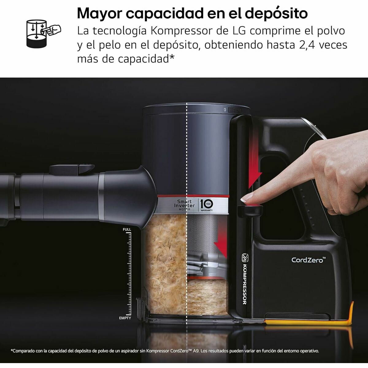 Aspirador Escoba Ciclónico Inalámbrico LG A9K-CORE3S 6 S0461429_5