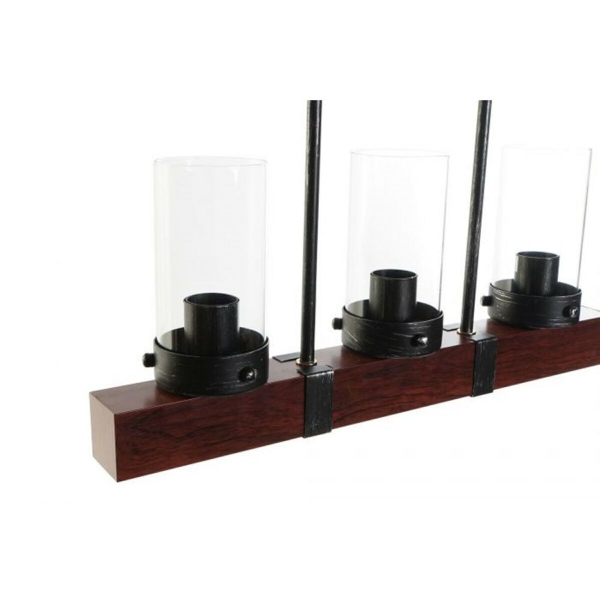 Lámpara de Techo DKD Home Decor Cristal Negro Marrón Aluminio (50 x 8 x 21 cm) 4 S3020972_3