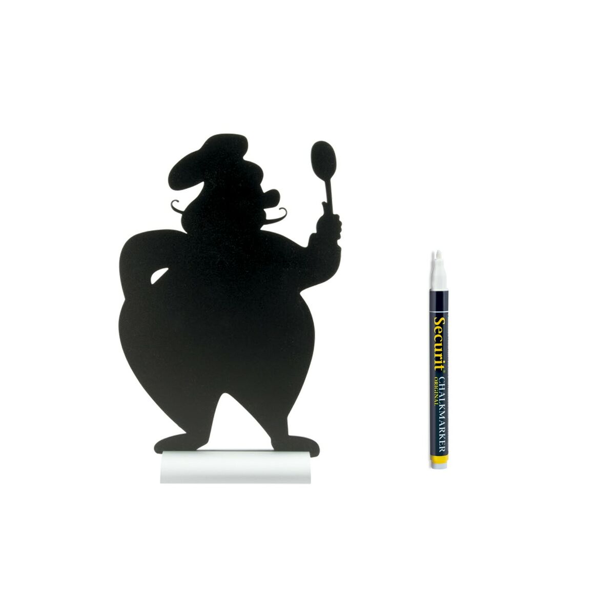 Pizarra Securit Con soporte Cocinero 34,5 x 22 cm 1 S2215672_0