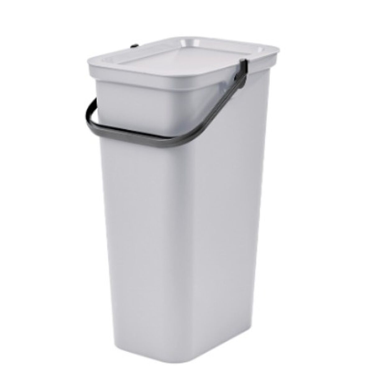 Cubo de Basura para Reciclaje Tontarelli Moda 24 L Blanco (6 Unidades) 2 S2228295_1