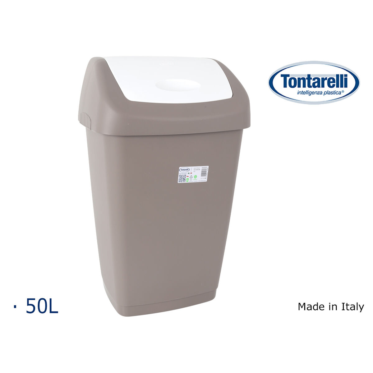 Papelera Tontarelli Aurora Gris 55 L (6 Unidades) 2 S2235091_1